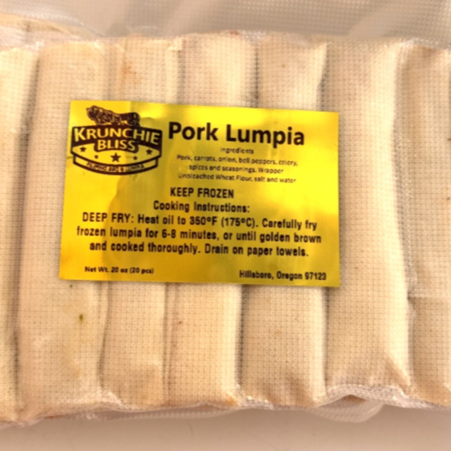 20 Pcs Frozen Pork Lumpia Drop Pack (PORK)