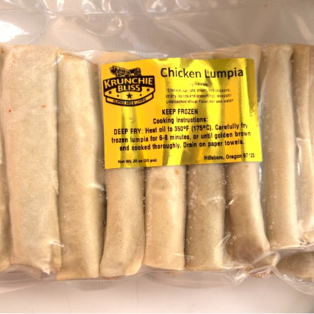 20 Pcs Frozen Chicken Lumpia Drop Pack (CHKN)